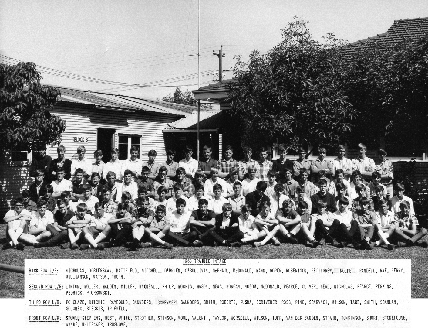 1968 PMG TIT Intake - Year 1 Group B